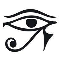 icono de la deidad del ojo de horus egipto, estilo simple vector