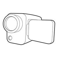 Camcorder icon, isometric 3d style vector