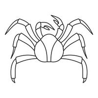 Crab sea animal icon, outline style vector
