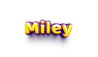 namn av flickor engelsk helium ballong skinande firande klistermärke 3d uppblåst miley png