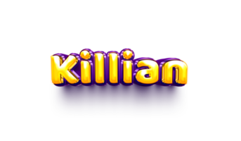 names of boys English helium balloon shiny celebration sticker 3d inflated Killian png