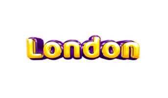 girls name sticker colorful party balloon birthday helium air shiny yellow purple cutout London png