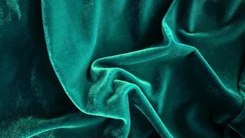 ocean color velvet fabric texture used as background. Empty ocean colorfabric background of soft and smooth textile material. There is space for text. photo