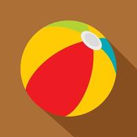 Beach ball icon, flat style vector