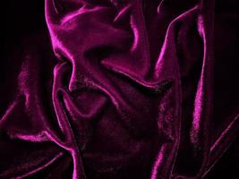 Magenta velvet fabric texture used as background. Empty magenta fabric background of soft and smooth textile material. There is space for text. photo