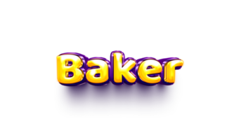 names of boy English helium balloon shiny celebration sticker 3d inflated Baker png