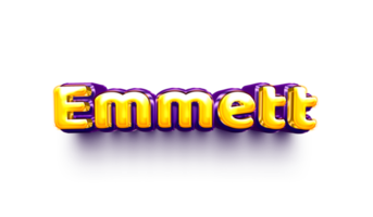 nomes de menino balão de hélio inglês brilhante adesivo de celebração 3d inflado emmett png