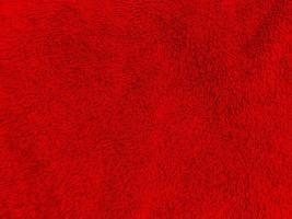 fondo de textura de lana limpia roja. lana de oveja natural ligera. algodón rojo sin costuras. textura de piel esponjosa para diseñadores. fragmento de primer plano alfombra de lana roja. foto