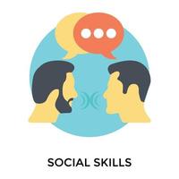 Trendy Social Skills vector