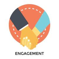 Trendy Engagement Concepts vector