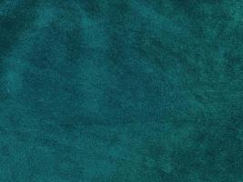 Dark green old velvet fabric texture used as background. Empty green fabric background of soft and smooth textile material. There is space for text. photo
