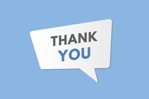 thank you text Button. thank you Sign Icon Label Sticker Web Buttons vector