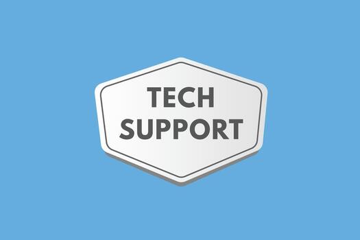 botón de texto de soporte técnico. soporte técnico signo icono etiqueta adhesivo web botones vector