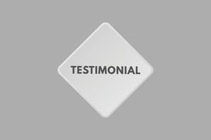 testimonial text Button. testimonial Sign Icon Label Sticker Web Buttons vector