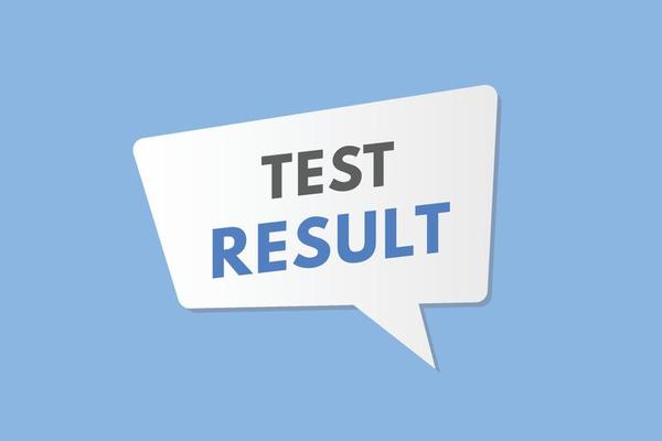 test result text Button. test result Sign Icon Label Sticker Web Buttons