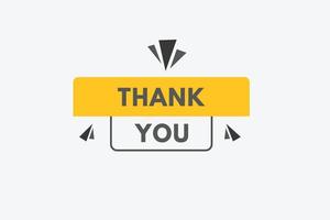 thank you text Button. thank you Sign Icon Label Sticker Web Buttons vector