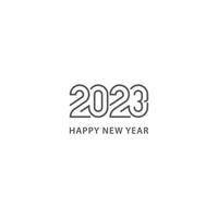 feliz año nuevo 2023. plantilla de icono de logotipo vectorial vector