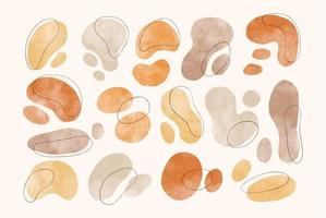 Abstract blob shape. Irregular watercolor round shapes. vector