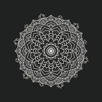 Round gradient mandala on white isolated background. Vector boho mandala and pink colors. Mandala vector with floral patterns.