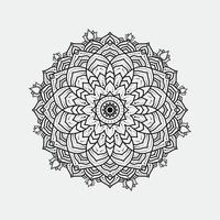 Round gradient mandala on white isolated background. Vector boho mandala and pink colors. Mandala vector with floral patterns.