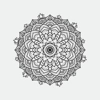 Round gradient mandala on white isolated background. Vector boho mandala and pink colors. Mandala vector with floral patterns.