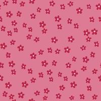 Seamless flowers pattern of chamomiles on a background in color Viva Magenta vector