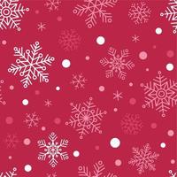 Christmas seamless pattern of snowflakes in color Viva Magenta vector