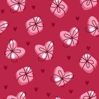 Seamless valentines day pattern with boxes of chocolates in color Viva Magenta vector