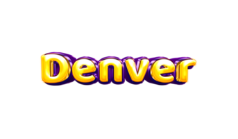 girls name sticker colorful party balloon birthday helium air shiny yellow purple cutout denver png