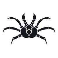 Crab icon, simple style vector