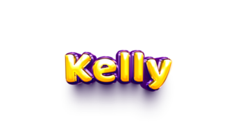 names of girls English helium balloon shiny celebration sticker 3d inflated Kelly png