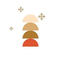 elemento de navidad geométrico vectorial aislado. Bola geométrica de mosaico de vacaciones de invierno, forma abstracta moderna, copos de nieve. ilustración decorativa minimalista de año nuevo vector