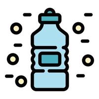 Water bottle icon color outline vector