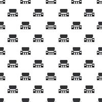 Shop pattern, simple style vector