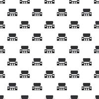 Shop pattern, simple style vector