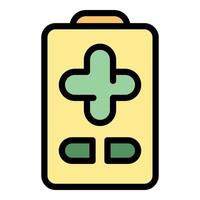 Simple remote control icon color outline vector