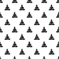 Buddha statue pattern, simple style vector
