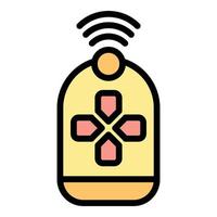Home remote control icon color outline vector