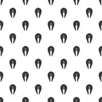 Fish fillet pattern, simple style vector