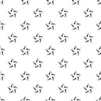 Five pointed convex star pattern, simple style vector