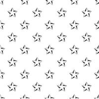 Five pointed convex star pattern, simple style vector