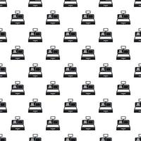 Cash register pattern, simple style vector