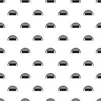 Round garage pattern, simple style vector