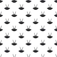 Bowl of rice with chopsticks pattern, simple style vector