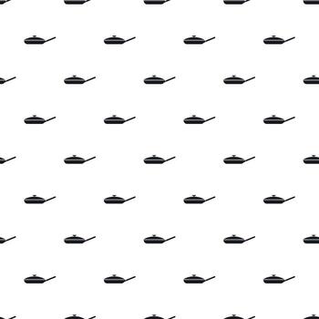 Frying pan with lid pattern, simple style vector