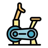 Personal exercise bike icon color outline vector