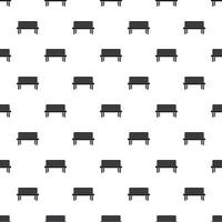 Street bench pattern, simple style vector