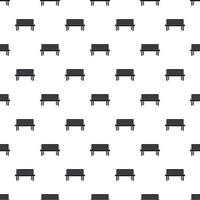 Street bench pattern, simple style vector