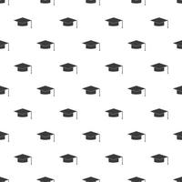 Hat student pattern, simple style vector