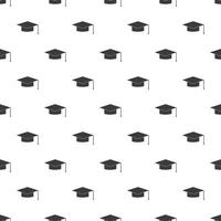 Hat student pattern, simple style vector